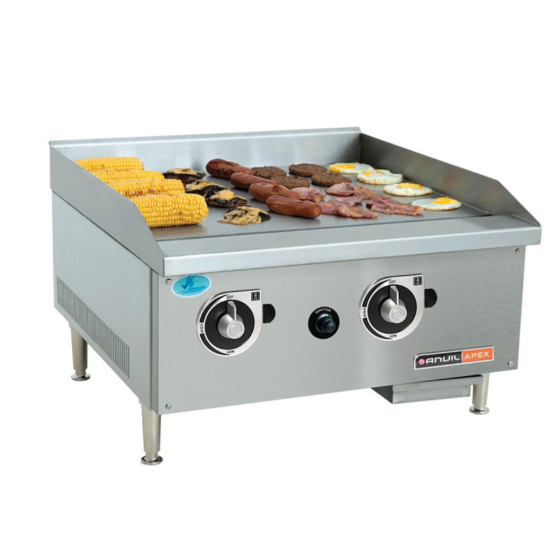 FLAT TOP GAS GRILLER - CHROM  SURFACE 600 MM